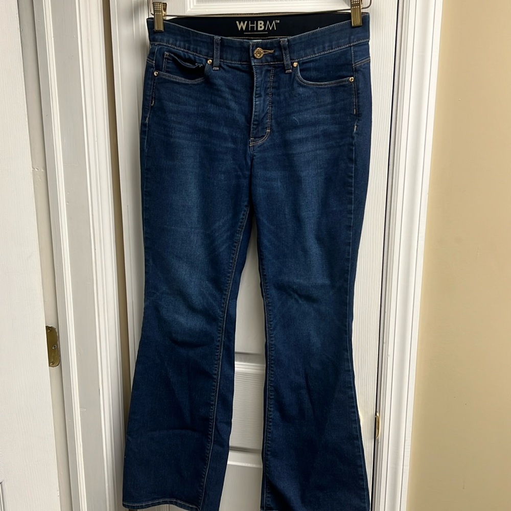 WHBM blue skinny flare jeans size 8s new! Never been used